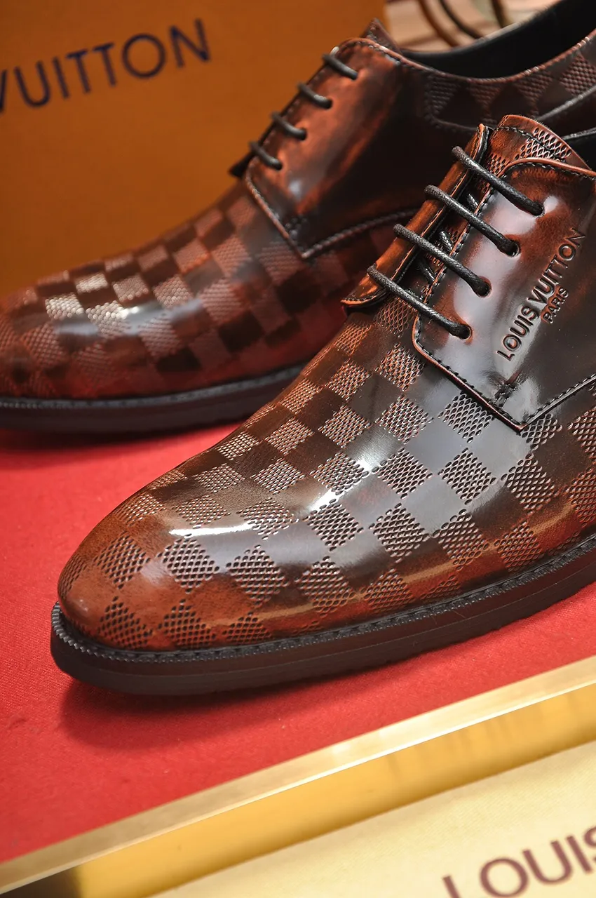 Men's shoes💰460💶【LOUIS VUITTON】(sheepskin lining) new cowhide LV formal shoes🎩🎩❗️🆘made one to one at the counter🎩original quality, imported cowhide upper➕full sheepskin lining➕original rubber outsole, {high quality visible}👣Size: 38-45 (45 custom-made)